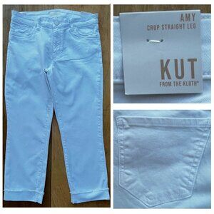 KUT FROM THE KLOTH AMY CROP STRAIGHT LEG MID RISE WOMEN’S JEANS sz 10 NWT